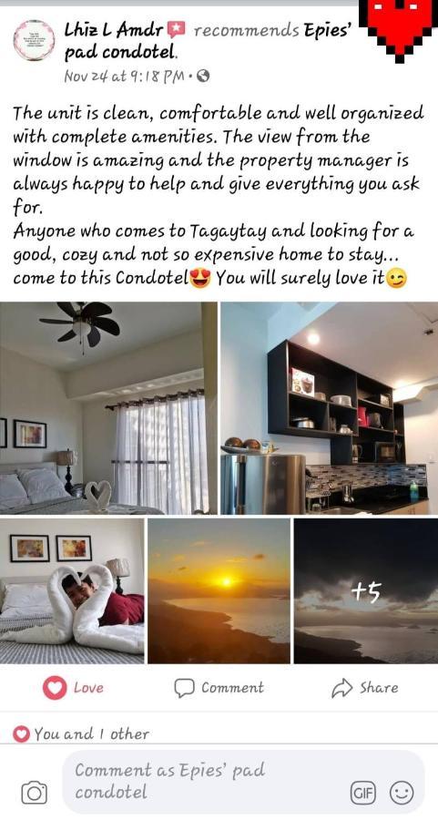 Apartmán Epie'S Pad Tagaytay City Exteriér fotografie